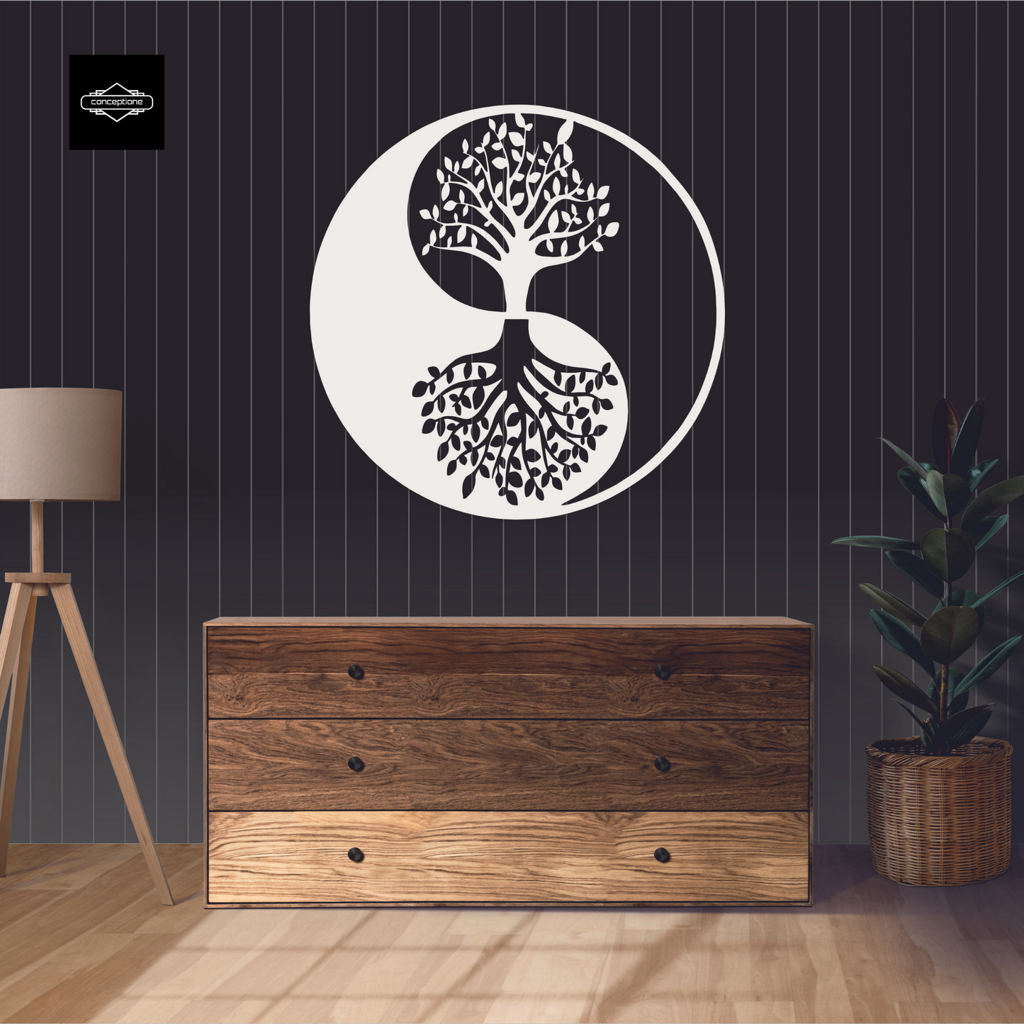 Yin Yang Home Metal Wall Decoration