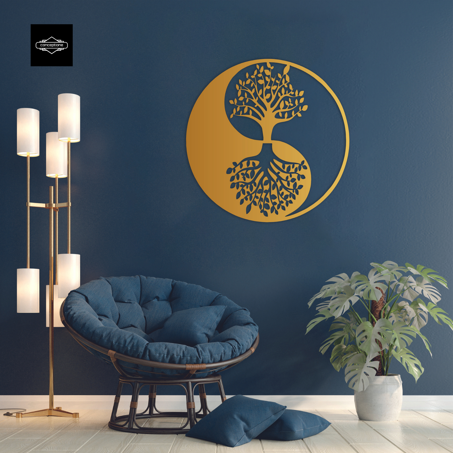 Yin Yang Home Metal Wall Decoration