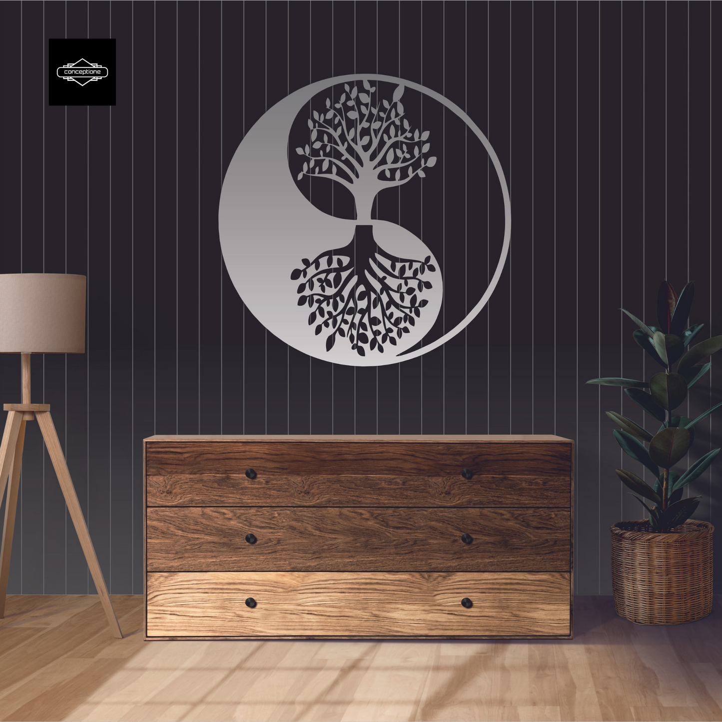 Yin Yang Home Metal Wall Decoration