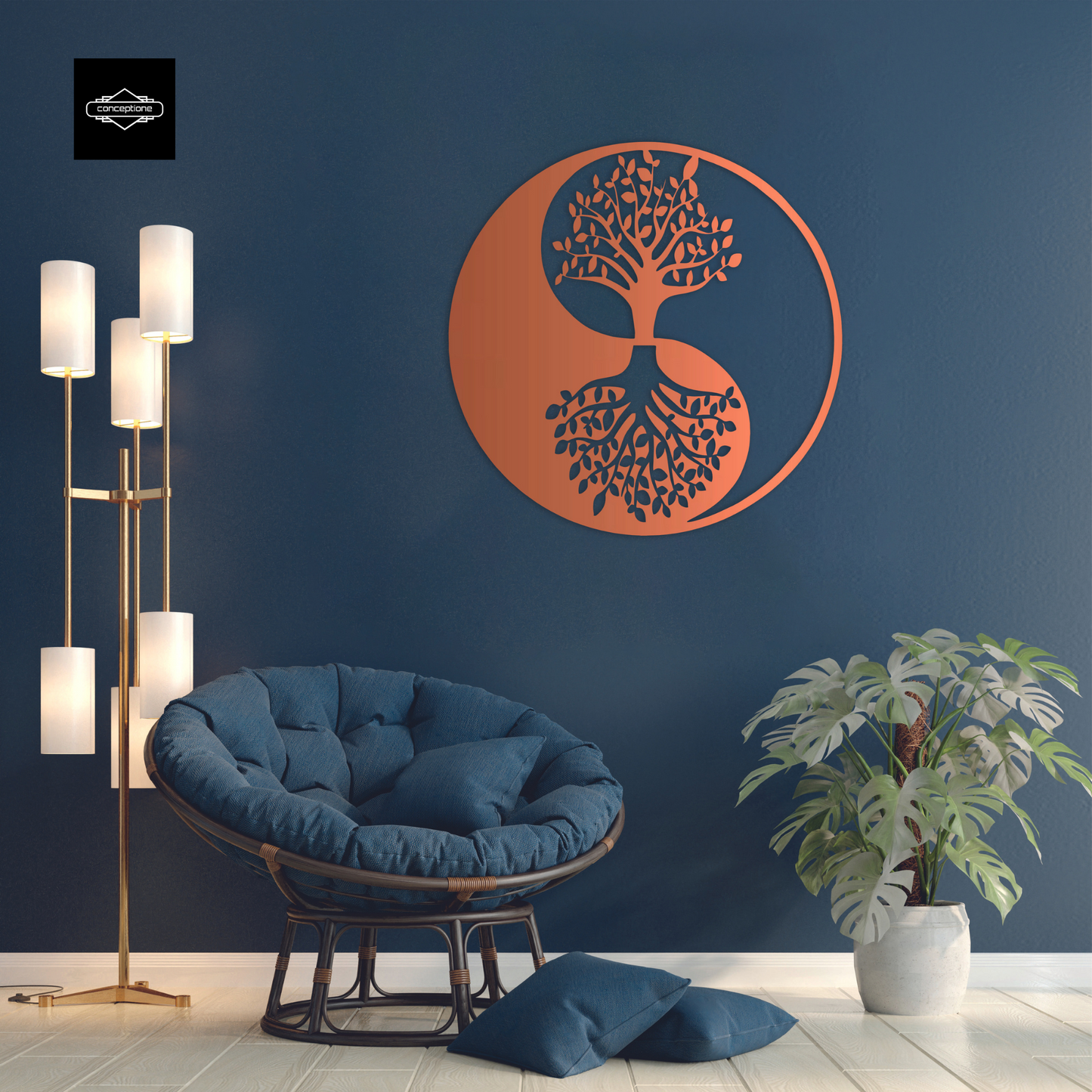 Yin Yang Home Metal Wall Decoration