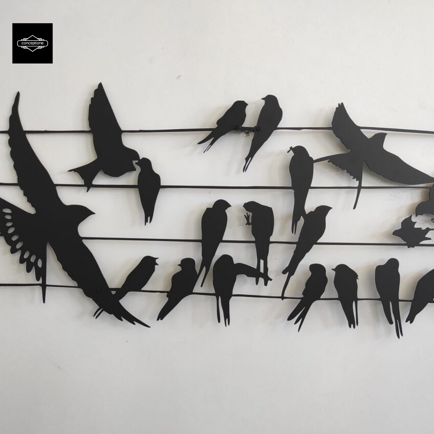 Birds on Branch Home Metal Wall Decoration