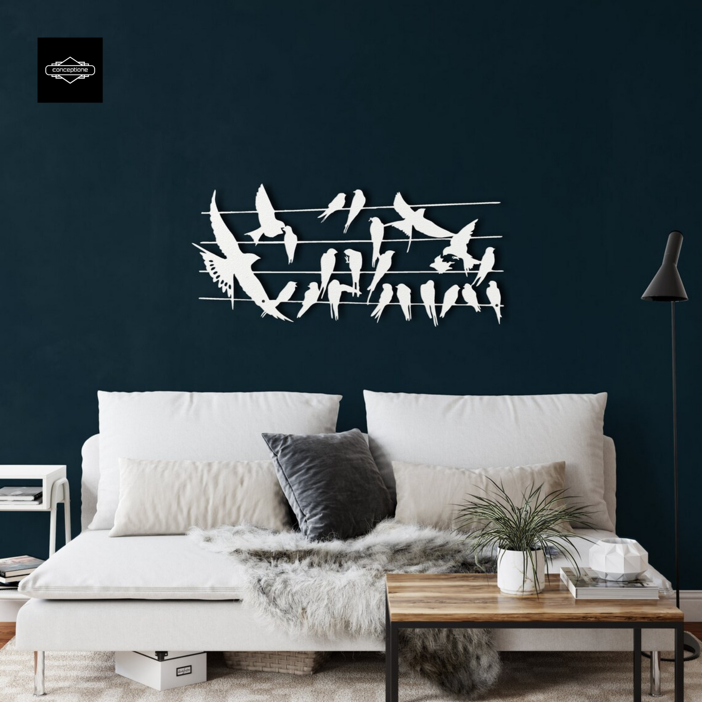 Birds on Branch Home Metal Wall Decoration