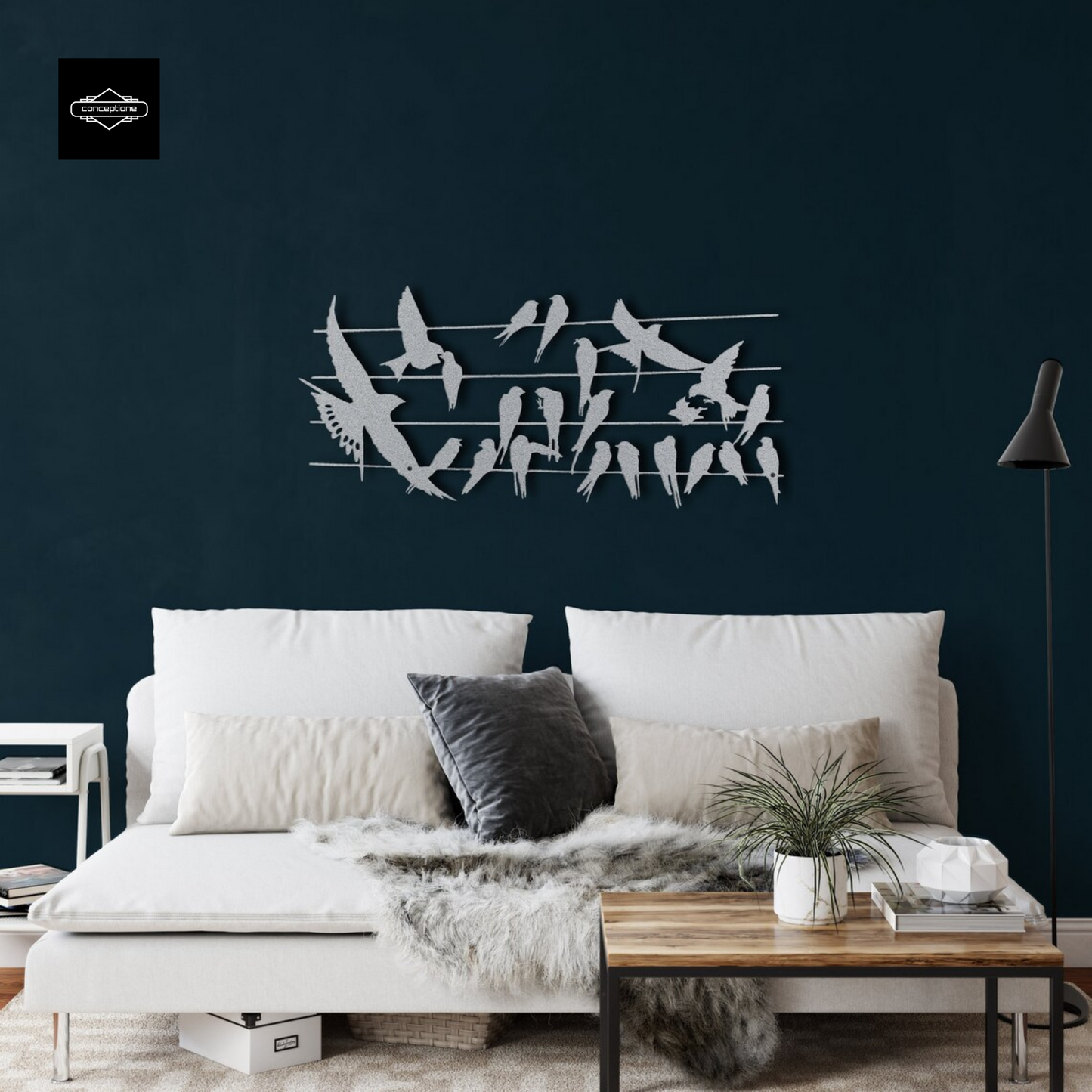 Birds on Branch Home Metal Wall Decoration