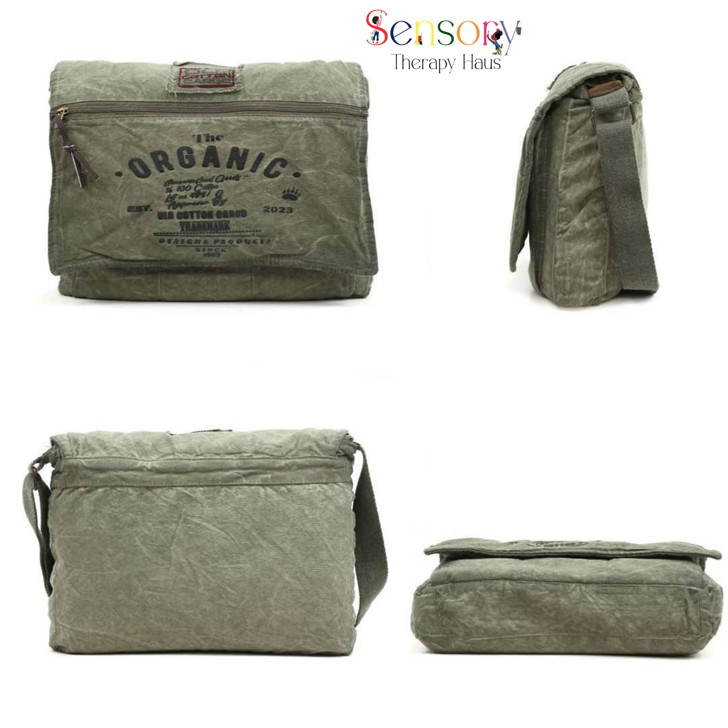 Old Cotton Cargo Bag, Handmade, Shabby Canvas, Vintage