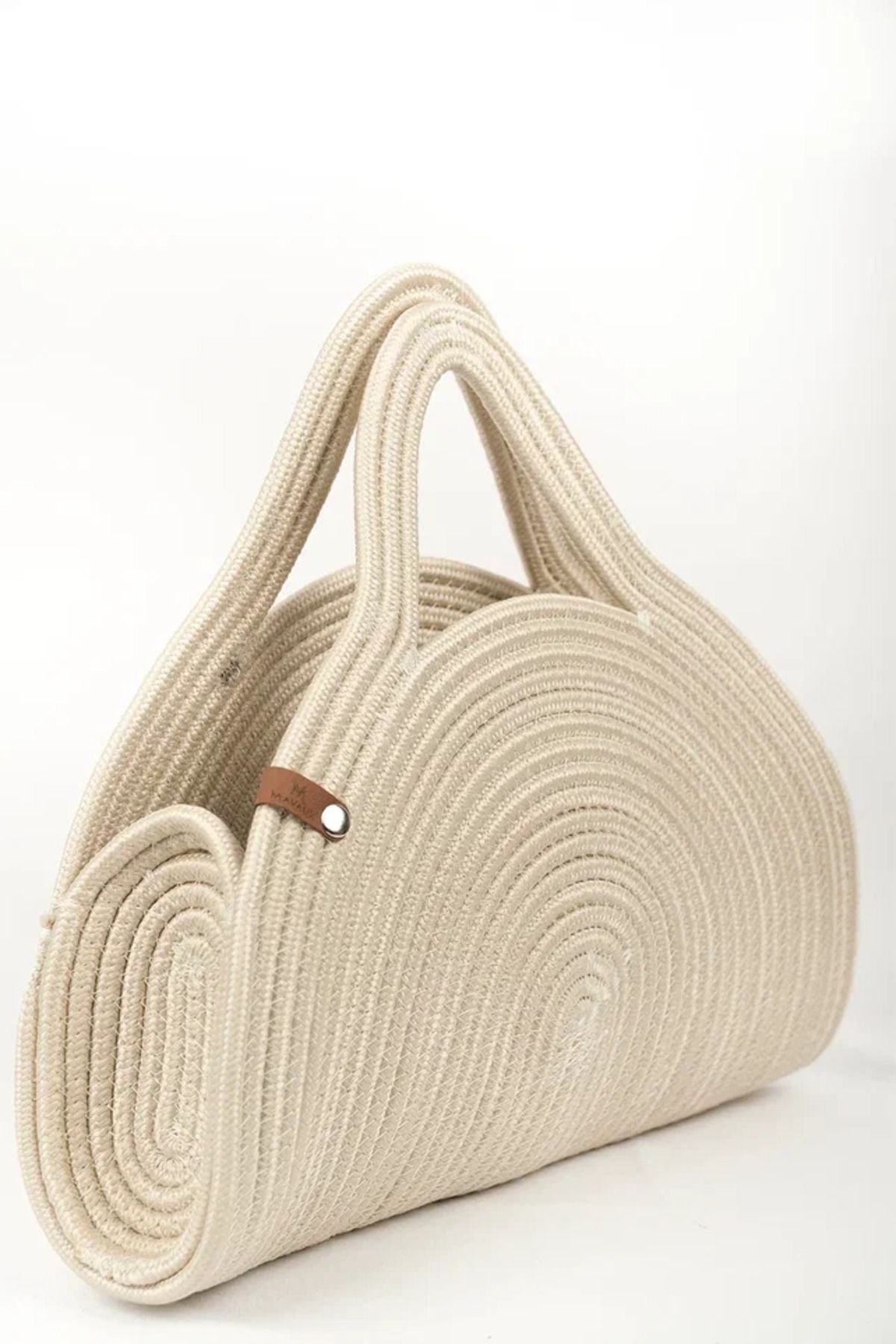 Beige Cotton Bag, Hand Women Bag,Vintage