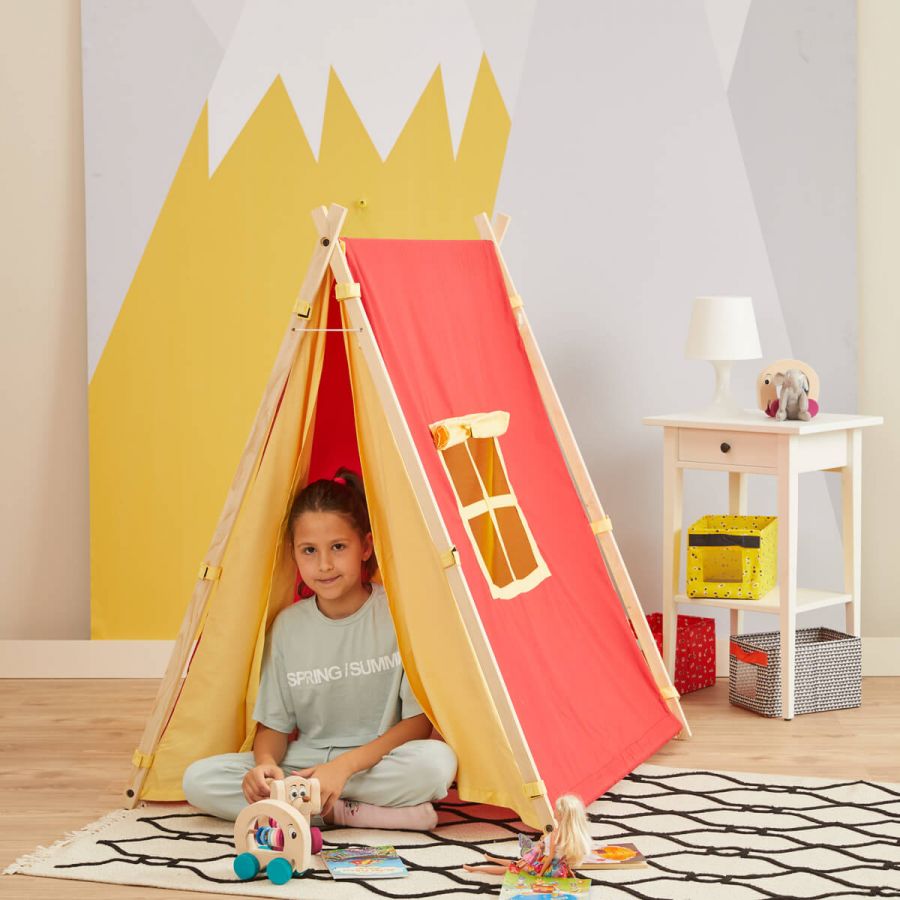 Wooden Children's Play Tent - Playhouse