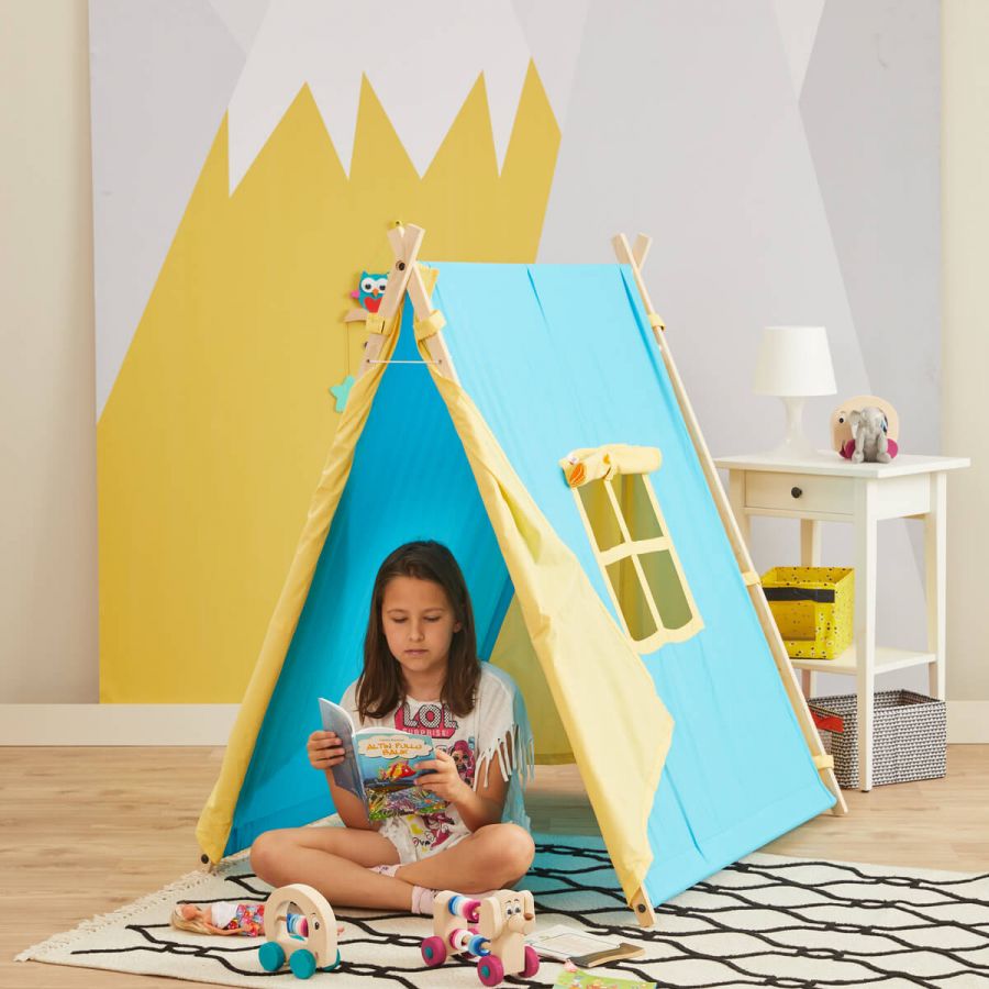 Wooden Children's Play Tent - Playhouse