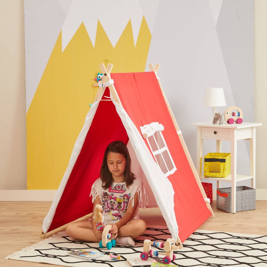 Wooden Children's Play Tent - Playhouse