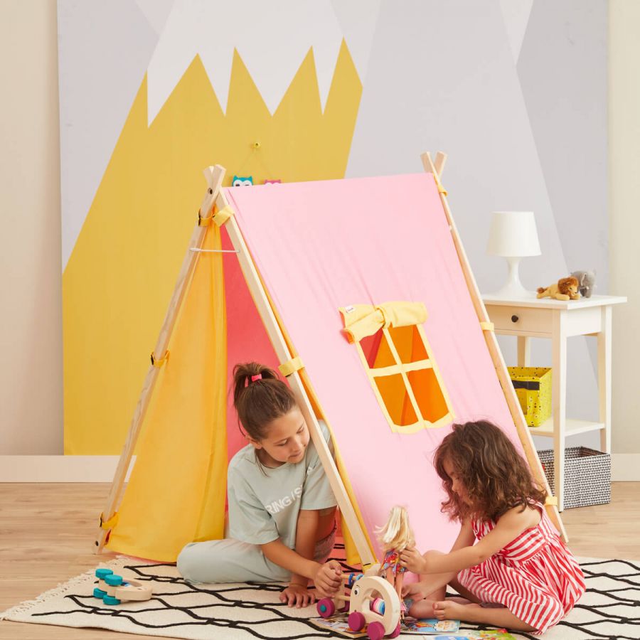 Wooden Children's Play Tent - Playhouse