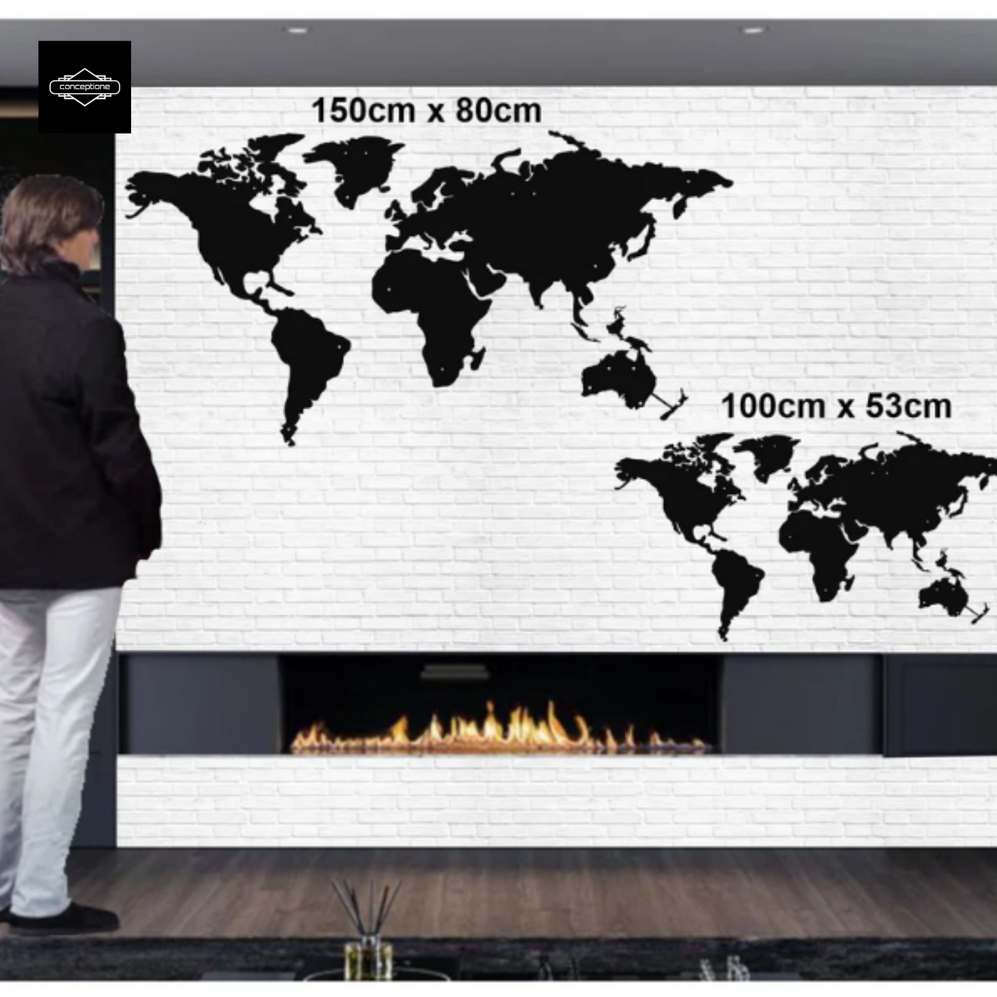 World Map Home Metal Wall Decoration