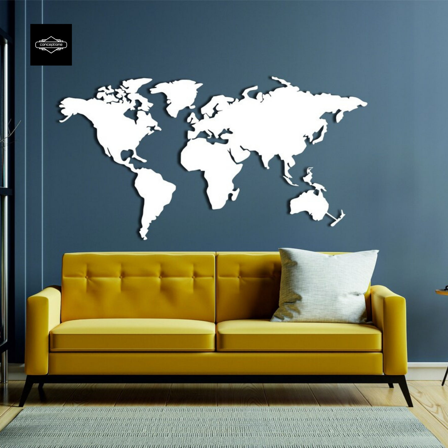 World Map Home Metal Wall Decoration