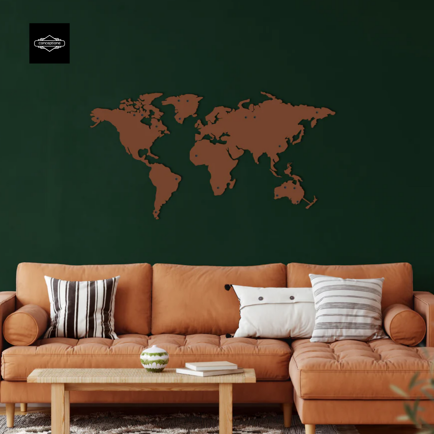 World Map Home Metal Wall Decoration